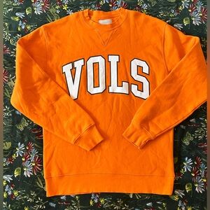 Gear For Sports Big Cotton Orange Crewneck pull over Sweatshirt Size S